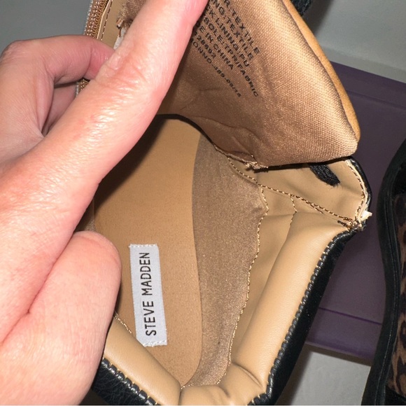 Steve Madden Leopard Print High Top Lace Up & Zip Up Sneaker Size 5M Womens - Picture 5 of 15